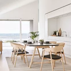 Andersen AC2 Lehnstuhl, White Pigmented Oak/Schwarz Leder -Cozy Living andersen ac2 arm chair black lacquered oak 11