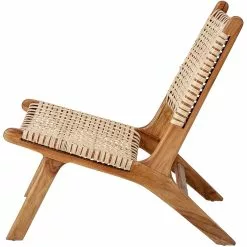 Bloomingville Keila Lounge Stuhl 80x71 Cm, Teakholz / Rattan -Cozy Living bloomingville keila loungesessel teak 1