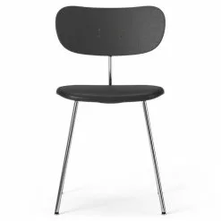 Decotique Habit Stuhl Chrom, Schwarz Leder / Schwarz Eiche