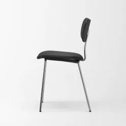 Decotique Habit Stuhl Chrom, Schwarz Leder / Schwarz Eiche -Cozy Living decotique habit stuhl 47