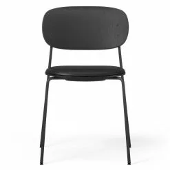 Decotique Note Stuhl Schwarz, Schwarz Leder / Schwarz Eiche