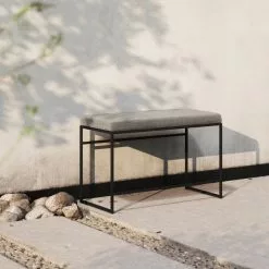 Department Bench Outdoor Bank Outdoor Sunbrella, Taupe -Cozy Living department bank outdoor sunbrella 39