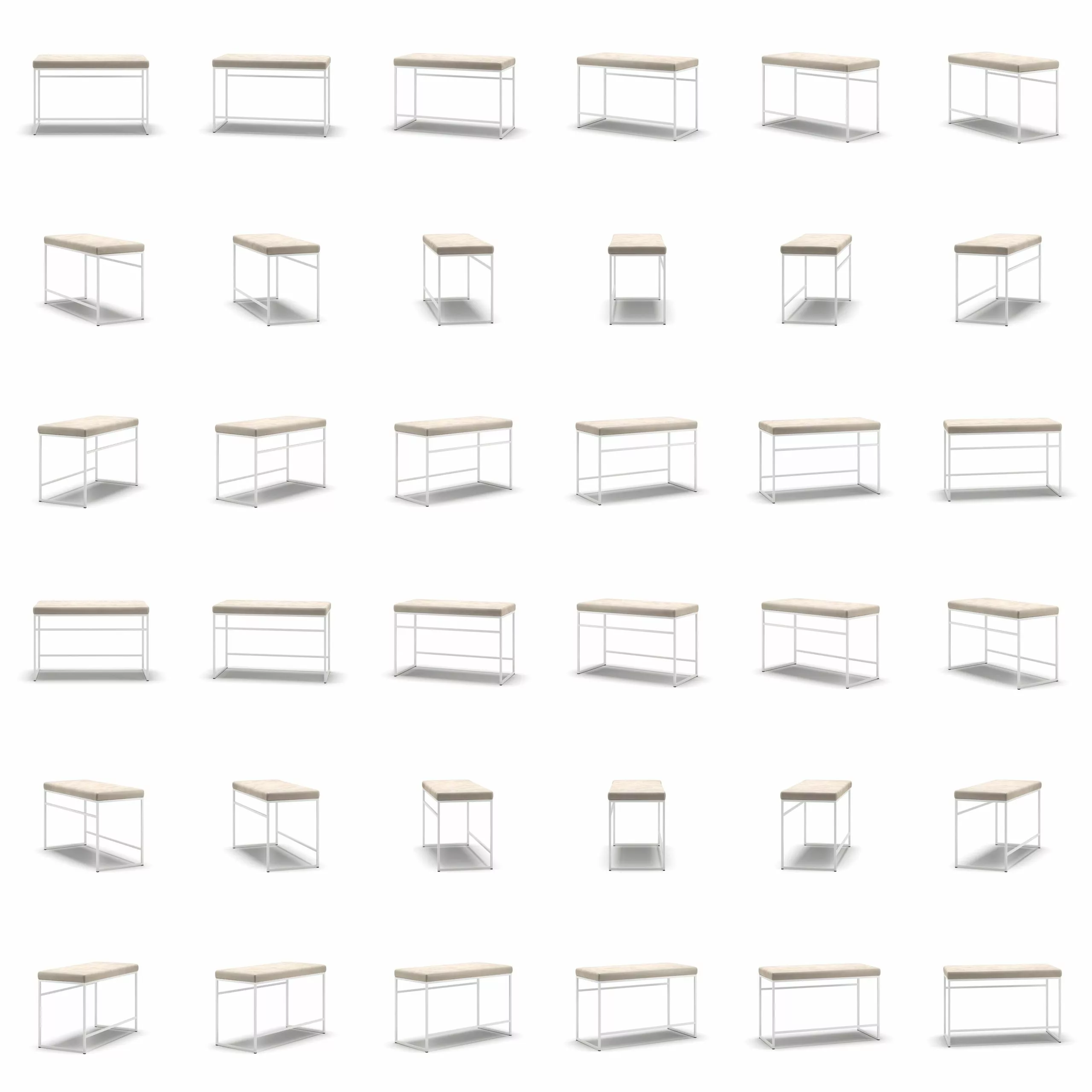 Department Bank, Weiß / Beige Samt 5 Department Bank, Weiß / Beige Samt – Bild 5