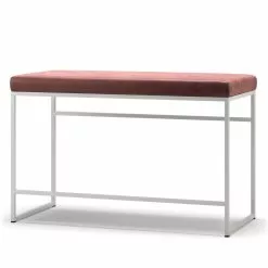 Department Bank, Weiß / Rost Samt