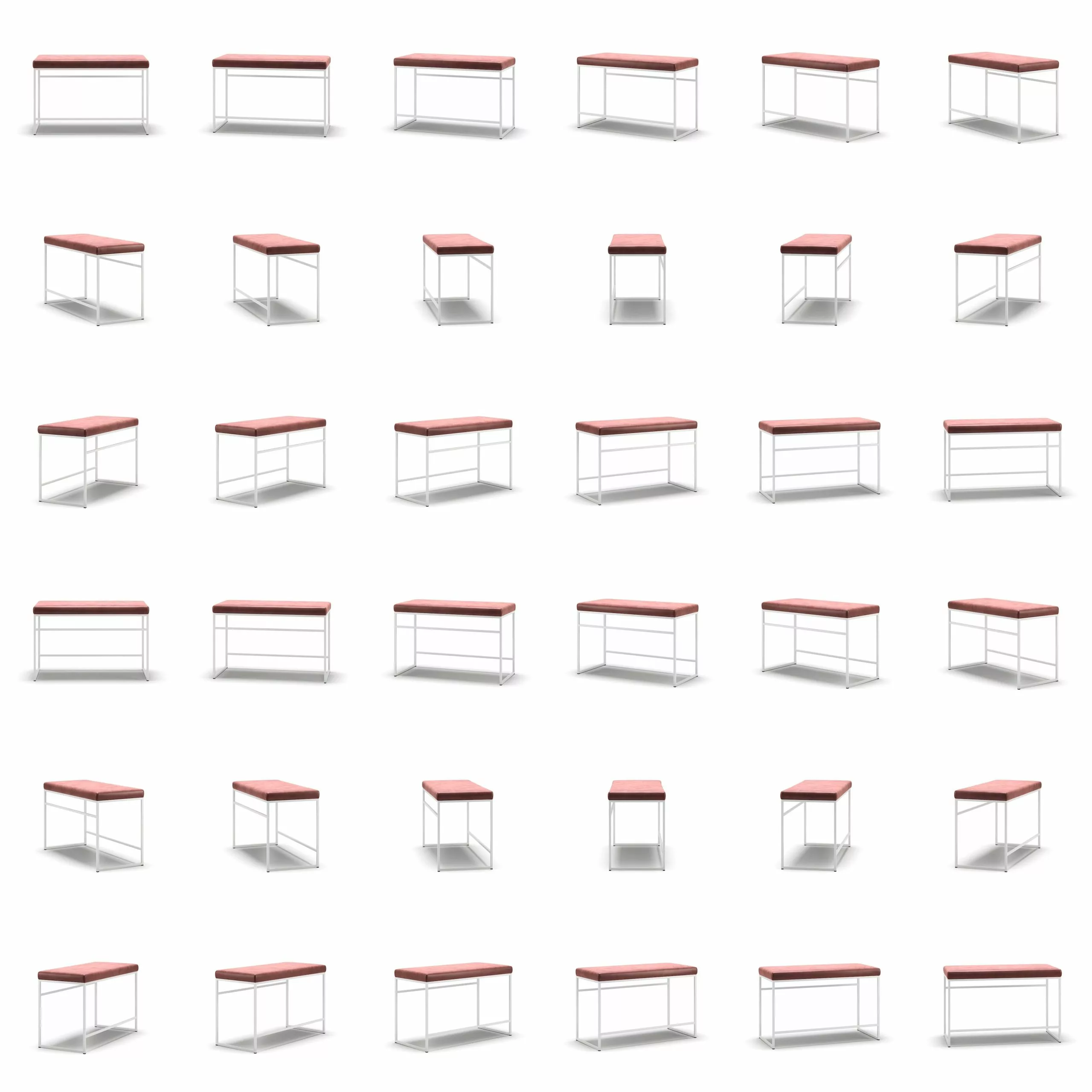 Department Bank, Weiß / Rost Samt 5 Department Bank, Weiß / Rost Samt – Bild 5