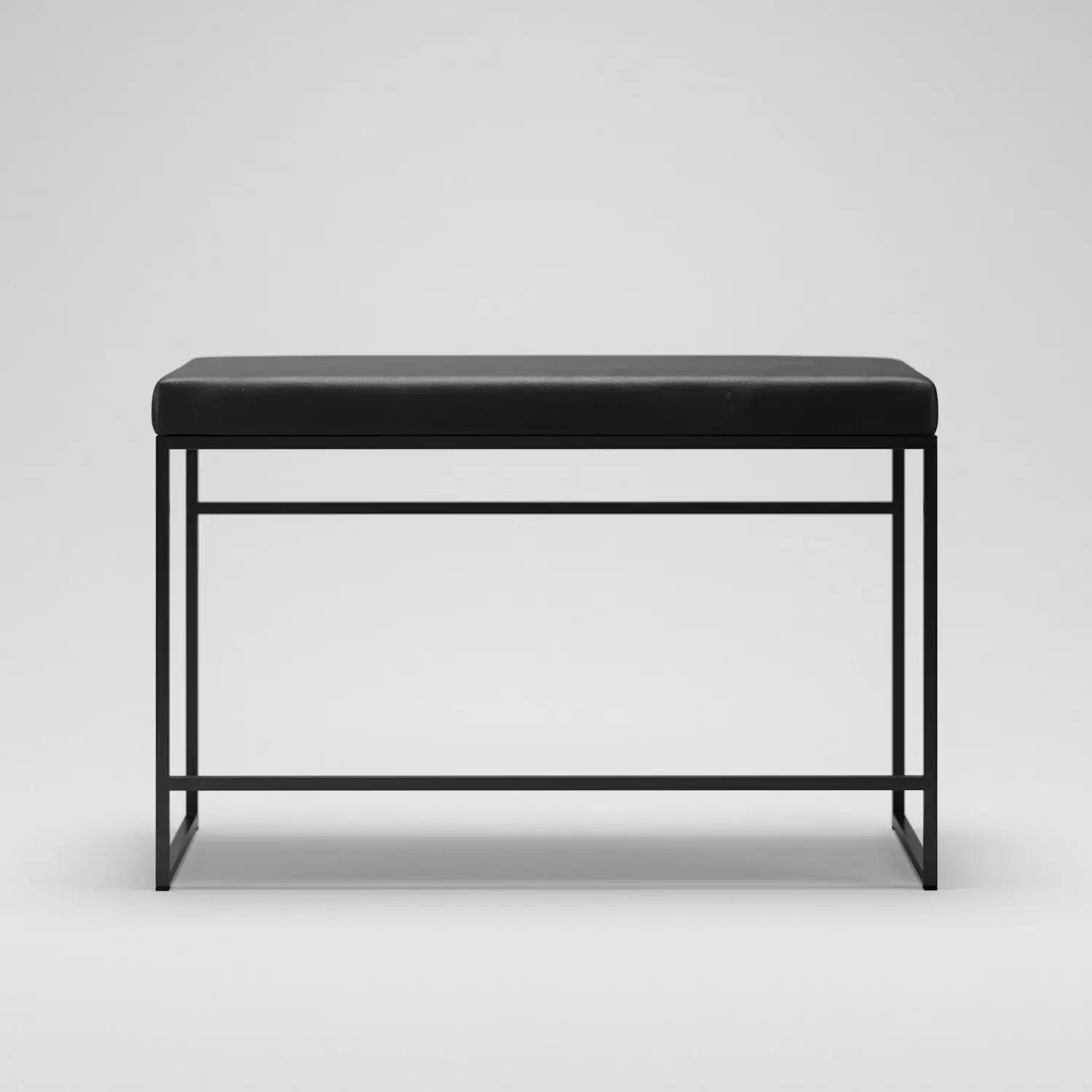 Department Bank, Schwarz / Schwarz Leder 2 Department Bank, Schwarz / Schwarz Leder – Bild 2