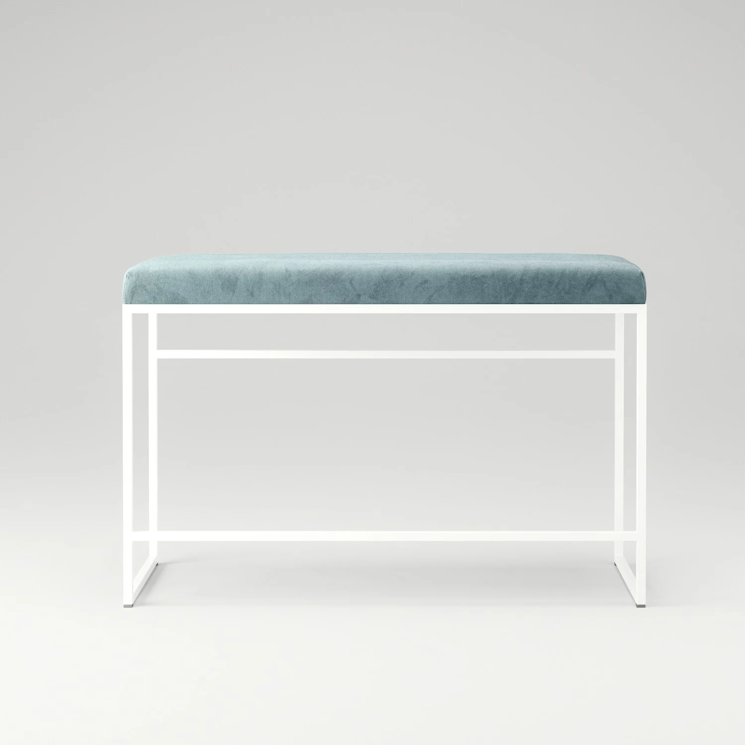 Department Bank Weiß / Samt Petrol 2 Department Bank Weiß / Samt Petrol – Bild 2