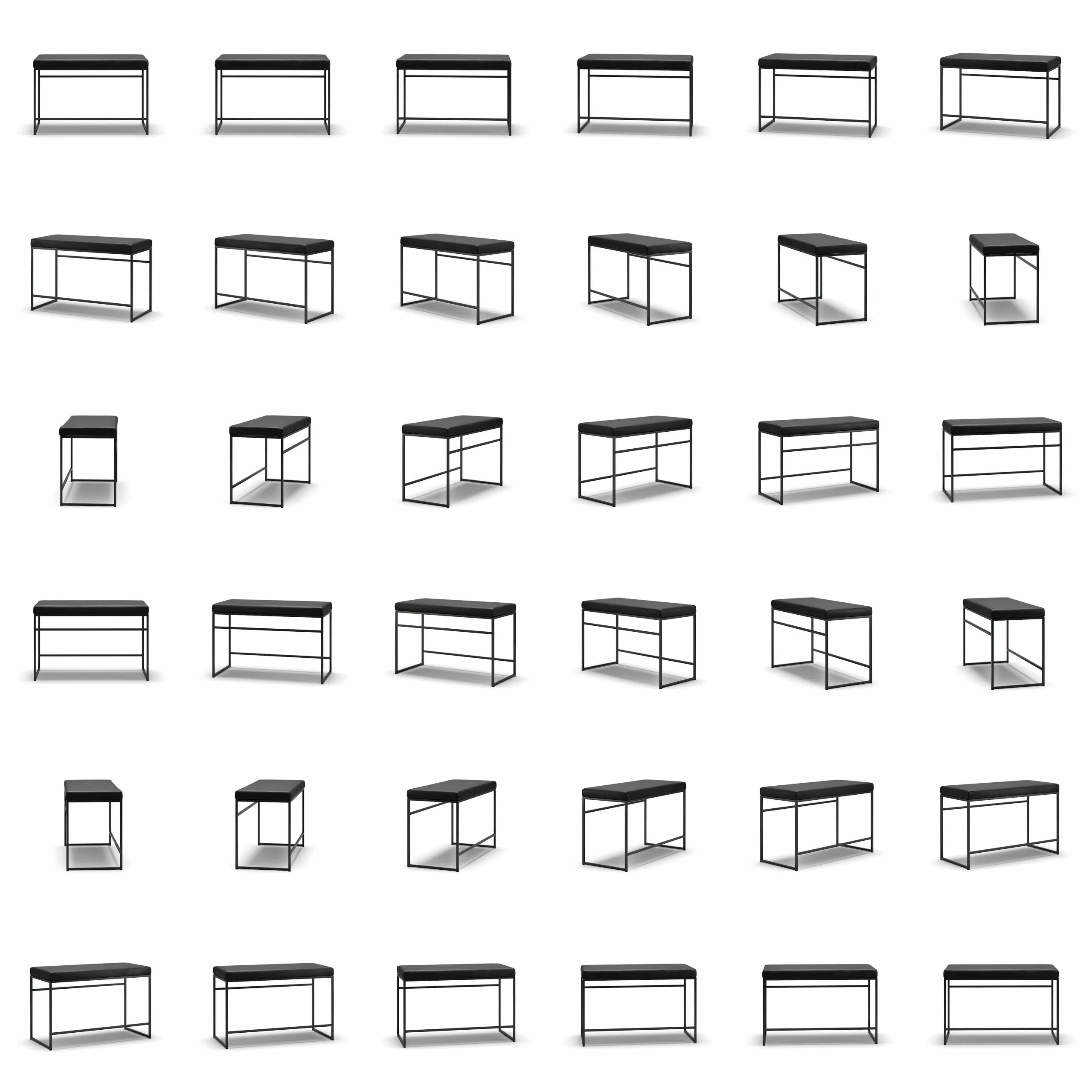 Department Bank, Schwarz / Schwarz Leder 6 Department Bank, Schwarz / Schwarz Leder – Bild 6