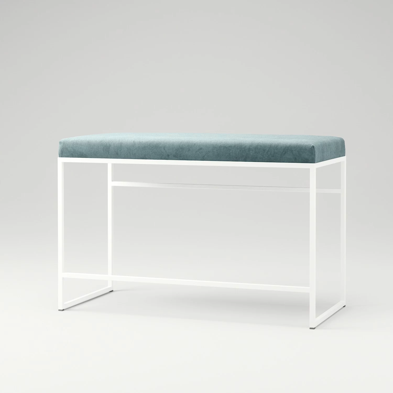 Department Bank Weiß / Samt Petrol 3 Department Bank Weiß / Samt Petrol – Bild 3