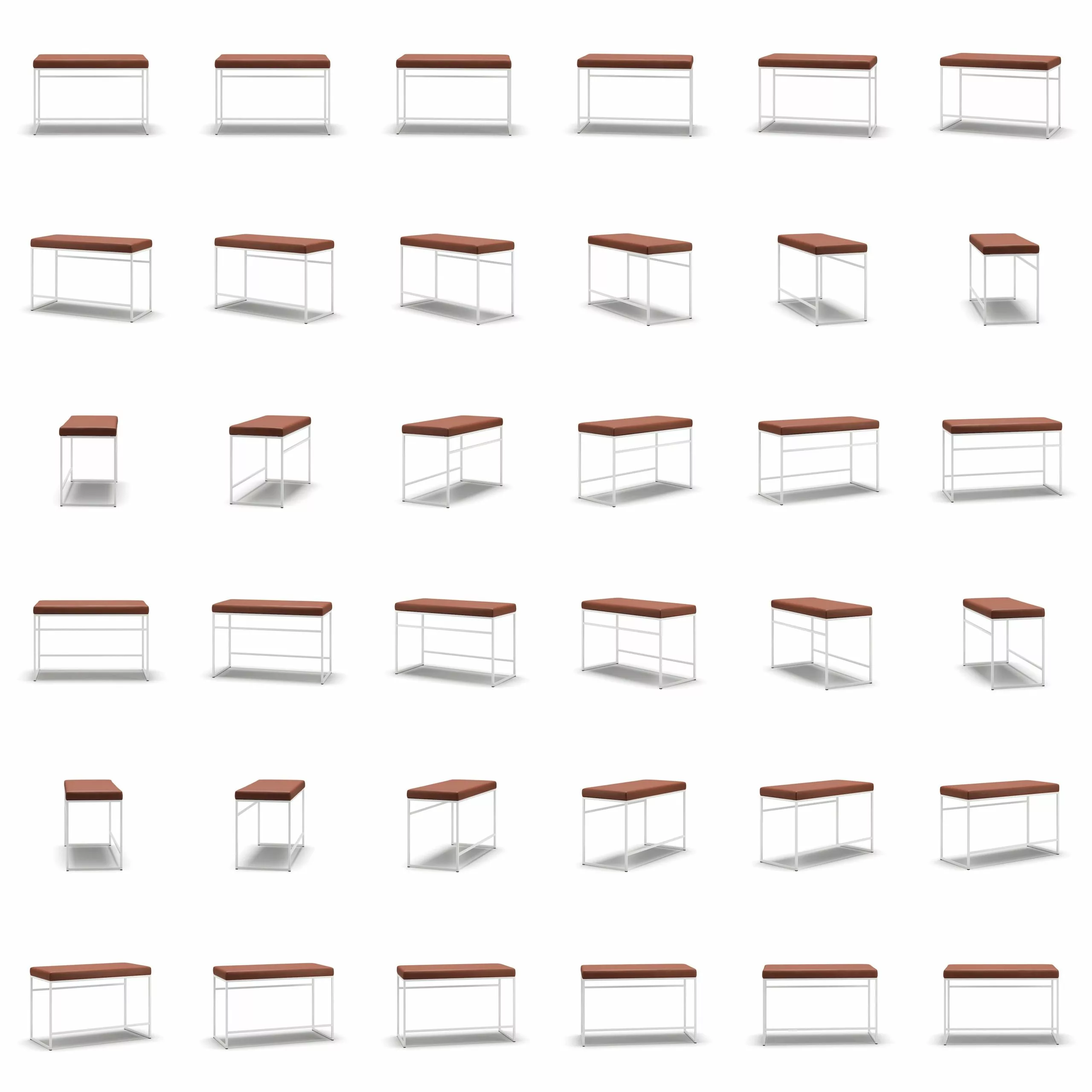 Department Bank, Weiß / Braun Leder 6 Department Bank, Weiß / Braun Leder – Bild 6