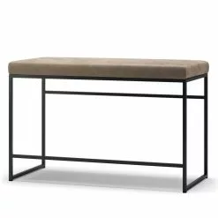 Department Bank, Schwarz / Taupe Samt