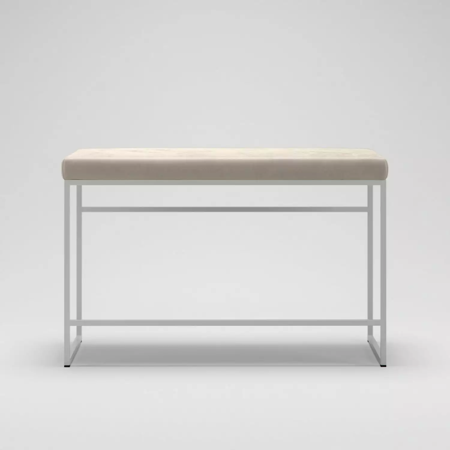 Department Bank, Weiß / Beige Samt 2 Department Bank, Weiß / Beige Samt – Bild 2