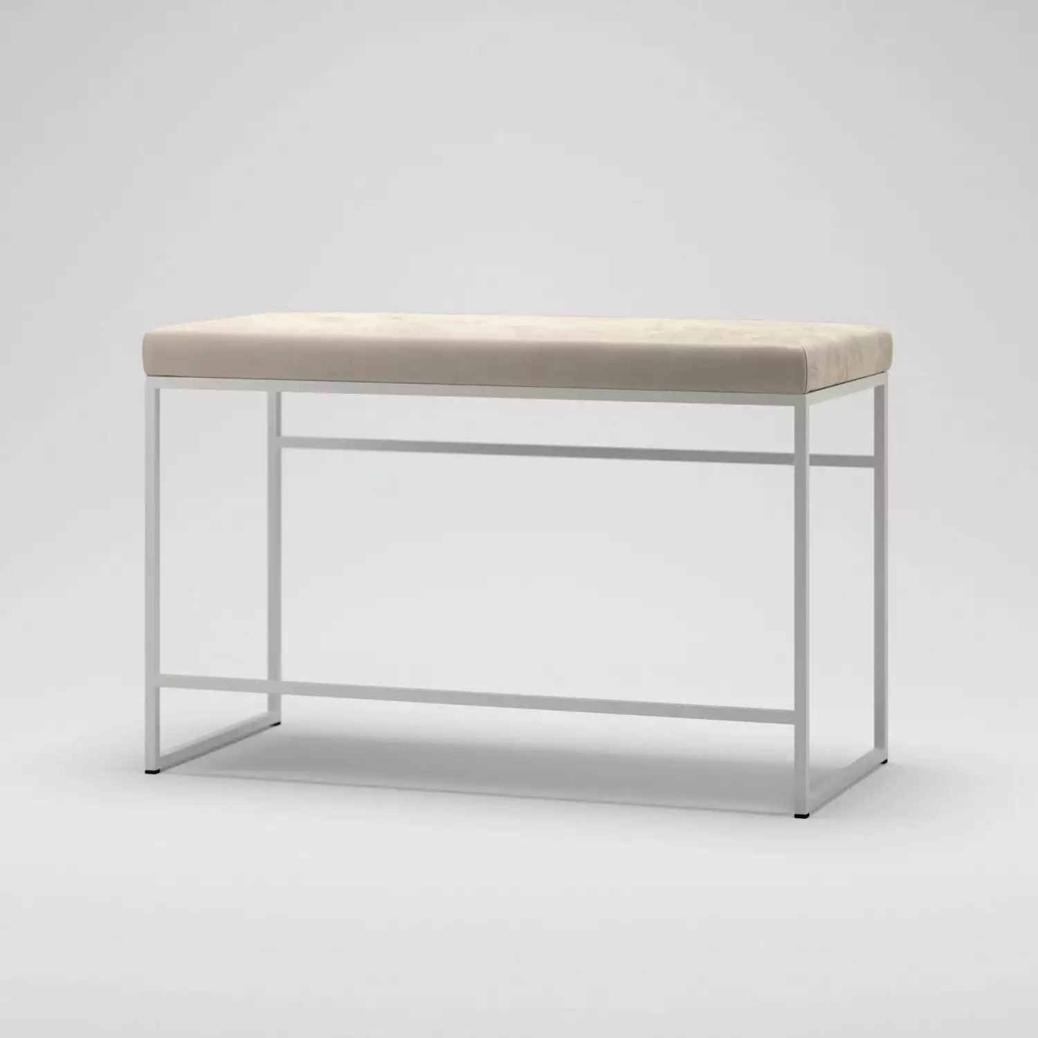 Department Bank, Weiß / Beige Samt 3 Department Bank, Weiß / Beige Samt – Bild 3