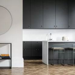 Department Barhocker Mit Rückenlehne 80 Cm, Schwarz / Taupe Samt -Cozy Living department barhocker niedrig hoch ruckenlehne 123