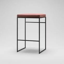 Department Barhocker Ohne Rückenlehne 67 Cm, Schwarz / Rost Samt -Cozy Living department barhocker niedrig ohne ruckenlehne 127