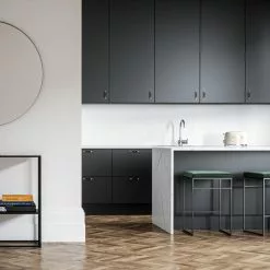 Department Barhocker Ohne Rückenlehne 67 Cm, Schwarz / Grün Samt -Cozy Living department barhocker niedrig ohne ruckenlehne 135