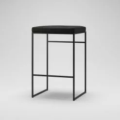 Department Barhocker Ohne Rückenlehne 67 Cm, Schwarz / Schwarz Samt -Cozy Living department barhocker niedrig ohne ruckenlehne 69