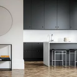 Department Barhocker Ohne Rückenlehne 67 Cm, Weiß / Schwarz Samt -Cozy Living department barhocker niedrig ohne ruckenlehne 93