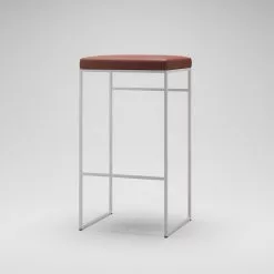 Department Barhocker Ohne Rückenlehne 77 Cm, Weiß / Braun Leder -Cozy Living department barhocker ohne ruckenlehne schwarz 107