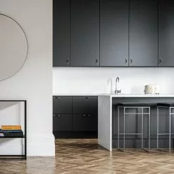 Department Barhocker Ohne Rückenlehne 77 Cm, Grau / Schwarz Samt -Cozy Living department barhocker ohne ruckenlehne schwarz 116