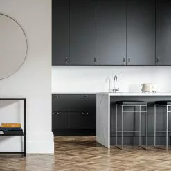 Department Barhocker Ohne Rückenlehne 77 Cm, Grau / Schwarz Leder -Cozy Living department barhocker ohne ruckenlehne schwarz 123