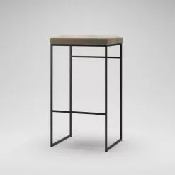 Department Barhocker Ohne Rückenlehne 77 Cm, Schwarz / Taupe Samt -Cozy Living department barhocker ohne ruckenlehne schwarz 145