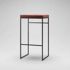 Department Barhocker Ohne Rückenlehne 77 Cm, Schwarz / Rost Samt -Cozy Living department barhocker ohne ruckenlehne schwarz 152