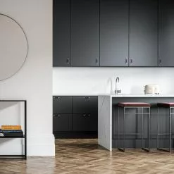 Department Barhocker Ohne Rückenlehne 77 Cm, Schwarz / Rost Samt -Cozy Living department barhocker ohne ruckenlehne schwarz 153