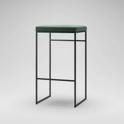 Department Barhocker Ohne Rückenlehne 77 Cm, Schwarz / Grün Samt -Cozy Living department barhocker ohne ruckenlehne schwarz 159