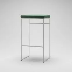 Department Barhocker Ohne Rückenlehne 77 Cm, Weiß / Grün Samt -Cozy Living department barhocker ohne ruckenlehne schwarz 187