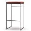 Department Barhocker Ohne Rückenlehne 77 Cm, Grau / Rost Samt