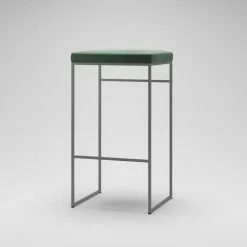 Department Barhocker Ohne Rückenlehne 77 Cm, Grau / Grün Samt -Cozy Living department barhocker ohne ruckenlehne schwarz 215