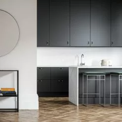 Department Barhocker Ohne Rückenlehne 77 Cm, Grau / Grün Samt -Cozy Living department barhocker ohne ruckenlehne schwarz 216