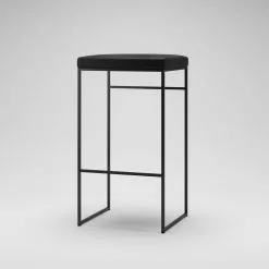 Department Barhocker Ohne Rückenlehne 77 Cm, Schwarz / Schwarz Samt -Cozy Living department barhocker ohne ruckenlehne schwarz 69