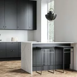 Department Barhocker Ohne Rückenlehne 77 Cm, Schwarz / Schwarz Samt -Cozy Living department barhocker ohne ruckenlehne schwarz 71