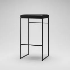 Department Barhocker Ohne Rückenlehne 77 Cm, Schwarz / Schwarz Leder -Cozy Living department barhocker ohne ruckenlehne schwarz 76