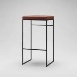 Department Barhocker Ohne Rückenlehne 77 Cm, Schwarz / Braun Leder -Cozy Living department barhocker ohne ruckenlehne schwarz 84