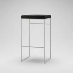 Department Barhocker Ohne Rückenlehne 77 Cm, Weiß / Schwarz Samt -Cozy Living department barhocker ohne ruckenlehne schwarz 92