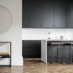 Department Barhocker Mit Rückenlehne 90 Cm, Schwarz / Rost Samt -Cozy Living department barstuhl mit hoher ruckenlehne schwarz 153