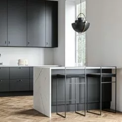 Department Barhocker Mit Rückenlehne 90 Cm, Schwarz / Schwarz Samt -Cozy Living department barstuhl mit hoher ruckenlehne schwarz 71