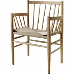 FDB Møbler J81 Armchair, Lacquered Oak / Seat Natural -Cozy Living fdb mbler j81 armchair 2