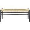 FDB Møbler J83B Bench, Black Painted / Seat Natural