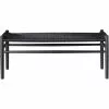 FDB Møbler J83B Bench, Black Painted / Seat Black