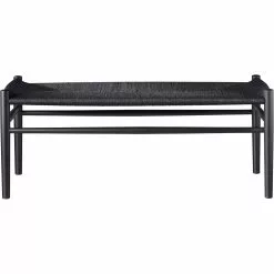 FDB Møbler J83B Bench, Black Painted / Seat Black