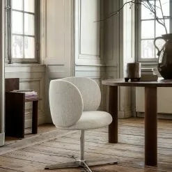 Ferm LIVING Rico Dining Swivel Bouclé Esszimmerstuhl, Altweiß -Cozy Living ferm living rico dining swivel boucle 5