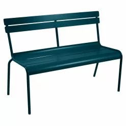 Fermob Luxembourg Bench 118 Cm, Acapulco Blue