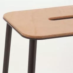 Frama Adam Stool Hocker H50cm, Stahl/Natur Ledersitz -Cozy Living frama adam stool hocker ledersitz 1 3