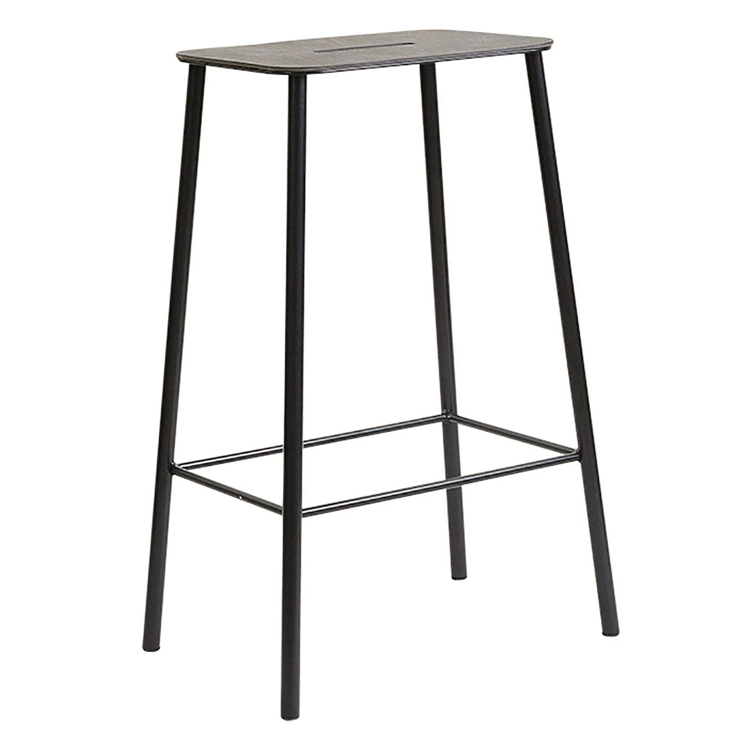 Frama Adam Stool Hocker H65cm, Matt Schwarz/Leder Schwarz 1 Frama Adam Stool Hocker H65cm, Matt Schwarz/Leder Schwarz
