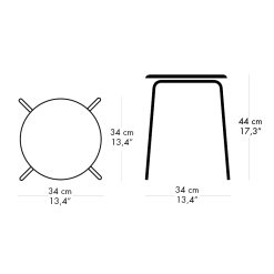 Fritz Hansen Dot Hocker, Lavagrau / Chrom 5 Fritz Hansen Dot Hocker, Lavagrau / Chrom -Cozy Living fritz hansen dot hocker 1 1