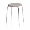 Fritz Hansen Dot Hocker, Lavagrau / Chrom